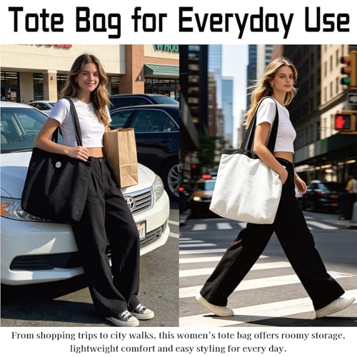 Bolso tote de playa para mujer, bolso suave y veraniego con correa para el hombro, ligero y plegable para la piscina, bolso de vacaciones para los imprescindibles de Miami Beach, fácil de llevar con apertura superior para viajes diarios a resorts miniatura 7