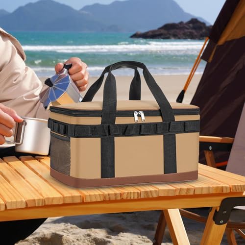 Insulated Bag - Zippered Cooler Tote Bags Insulated | Cold-Retention Thermal Tote For Camping, Beach, Picnic, Kayak, Boat, Golf, Fishing, Or Poolside Travel, Durable Compact Design For Car Or Truck Us2