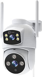 Amazon.com : XVIM 6MP Dual Lens Security Cameras Wireless Outdoor, 2 ...