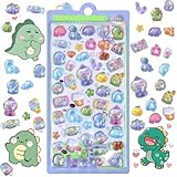 YAYAMIYA 3dシール 立体シール おしゃれ デコシール ごほうび 子供 貼り付け可能 贈り物 手帳 携帯 女の子 DIY用 手帳用 水筒・スマホケース・アルバム飾り用 貼り付け可能 (恐竜)