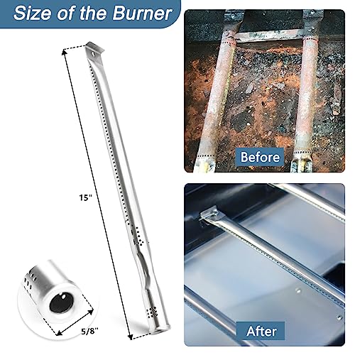 Image of Grill Grate Replacement Parts for Nexgrill 720-0882A Evolution Infrared Plus, Stainless Steel Grill Grates, Heat Plates Shields, Burner Tubes, Igniters for Nexgrill Replacement Parts 5 Burner.