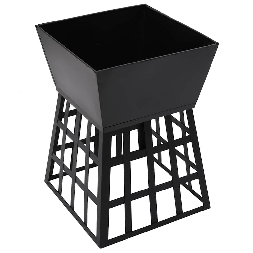 Brasero y barbacoa 2 en 1 de acero de 34 x 34 x 48 cm, independiente para terraza y exterior, con parrilla para calentar y llamar en el jardín