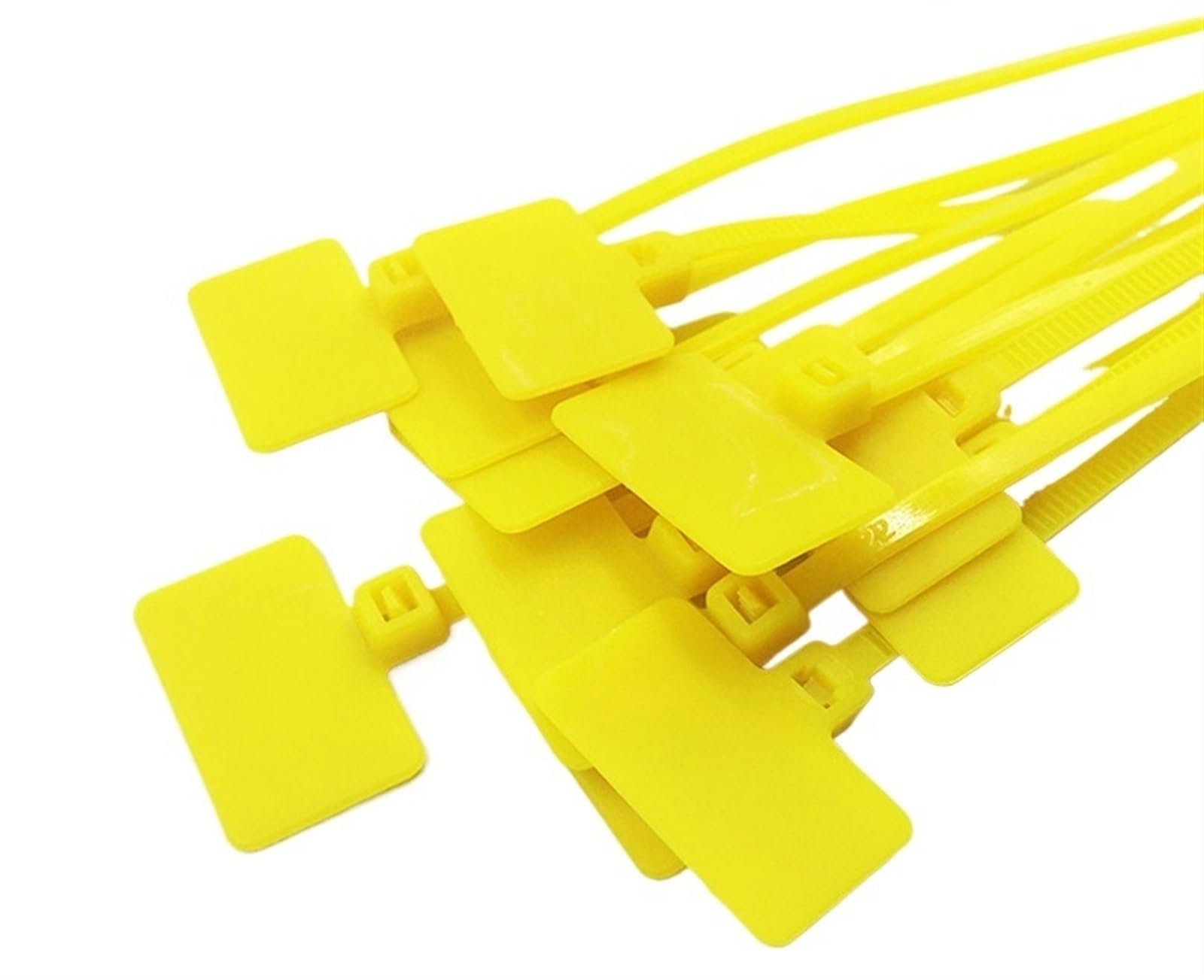 Enmrfvkz 100Pcs Yellow Nylon Cable Marking Ties