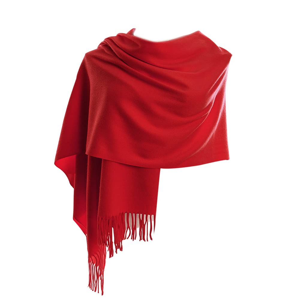 CYZLANN Damen-Schals, weiche Schals und Wraps, Kaschmir-Haptik, Schals für Damen und Herren, Cremeweiß, Einheitsgröße