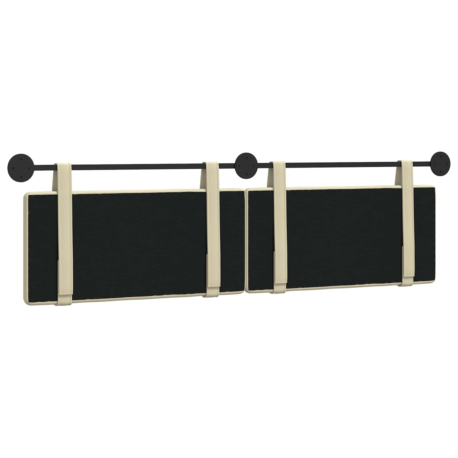 Leasha Tête de Lit Suspendue, Tête de Lit Coussin Murale Crème Simili Cuir 170x55x5 cm