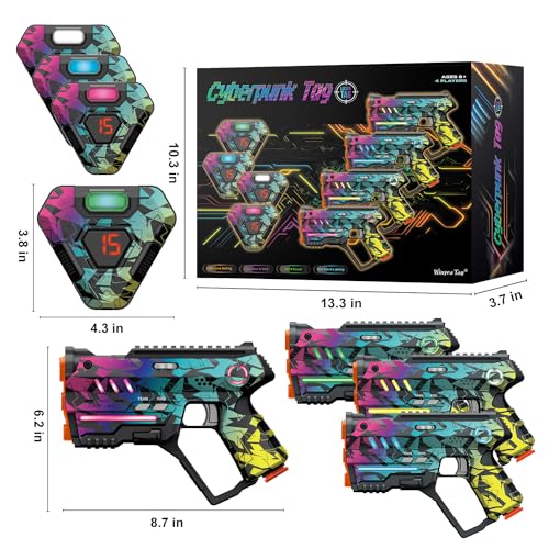 Image of Laser Tag Set of 4, Lazer Tag Game for Kids Indoor & Outdoor Play, Gift Ideas for Kids Teens and Adults, Cool Toys for Teenage Ages 8 9 10 11 12+Year Old Boy & Girls