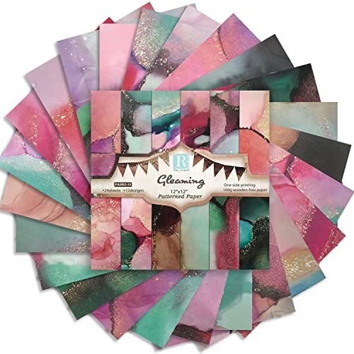 Levylisa Single-Sided Scrapbook Paper Pad 12 X 12, 24 Sheets Scrapbooking Cardstock Decorative Craft Paper For Card Making Designer Planner Origami Decoupage Decopage Decorative (Pa2031) #TOP29