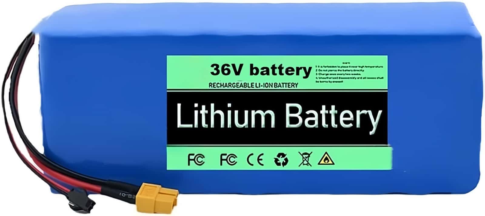Batterie Lithium-ION Rechargeable 36V 10S3P avec Chargeur | en PVC étanche Batterie pour vélo électrique aux trottinettes et draisiennes électriques