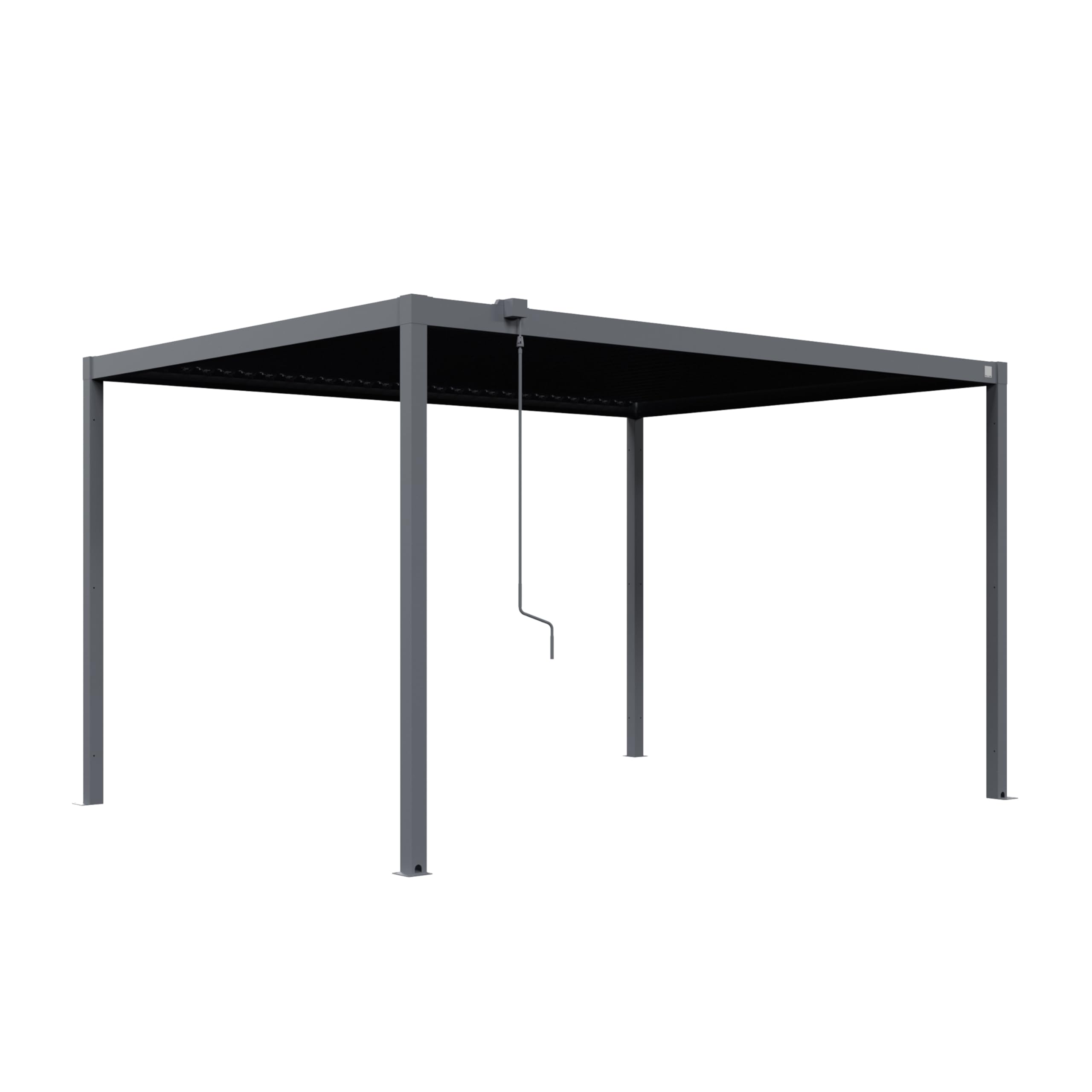 PRIMEYARD Pergola 3x4 m Pfosten Und Lamellendach Aus Stahl Anthrazit – Terrassenüberdachung