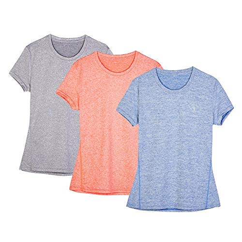 Image of icyzone Workout Running Tshirts for Women - Fitness Athletic Yoga Tops Exercise Gym Shirts (Pack of 3)