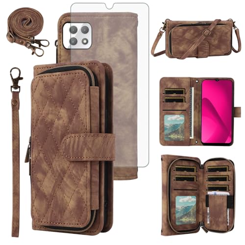 Coque portefeuille T-Mobile Revvl 7 5G antichoc pour ne plus perdre ses cartes et ses billets