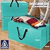 Cosy Family 8 Pack Heavy Duty Extra Large Moving Bags with Backpack Straps - Strong Handles & Zippers, Storage Totes For Space Saving, Fold Flat, Alternative to Moving Box, Aquamarine #5