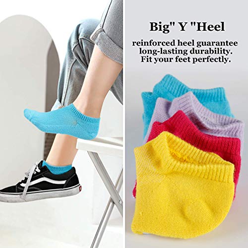 +Md 4 Pack Womens Bamboo No Show Socks Multicolor Smell Control Athletic Socks, With Cushioned Sole 2Blue/2Purple7-9 #TOP4