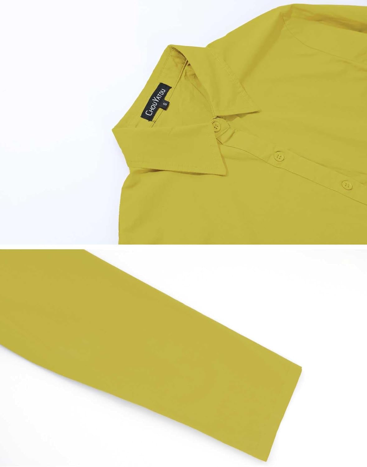 chouyatou Women's Basic Loose Fit Long Sleeve Button Up Maxi Shirt Dress with Pockets - Image 4