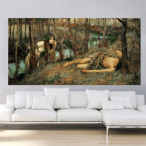 Peinture 5D La nymphe de l'eau : tableau strass DIY pour décoration salon chaleureuse