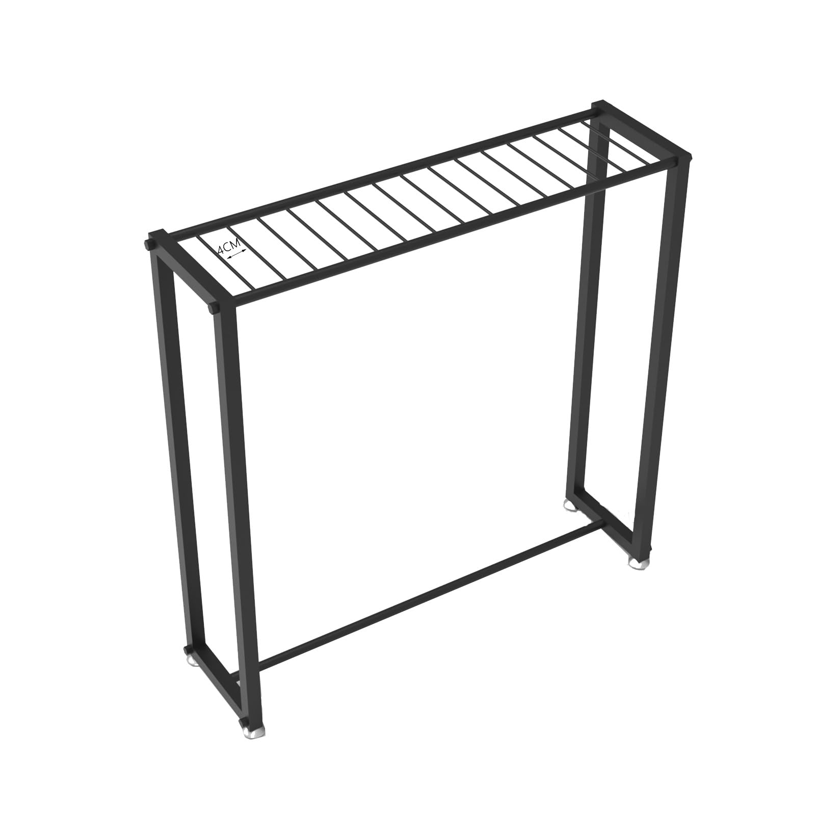 Scaffale da pavimento per racchette da tennis con carrello mobile per attrezzature sportive commerciali per negozi al dettaglio (75 x 20 x 78 cm C)