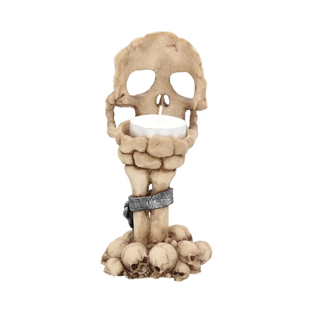 Nemesis Now Deliberation świecznik 18 cm kość słoniowa