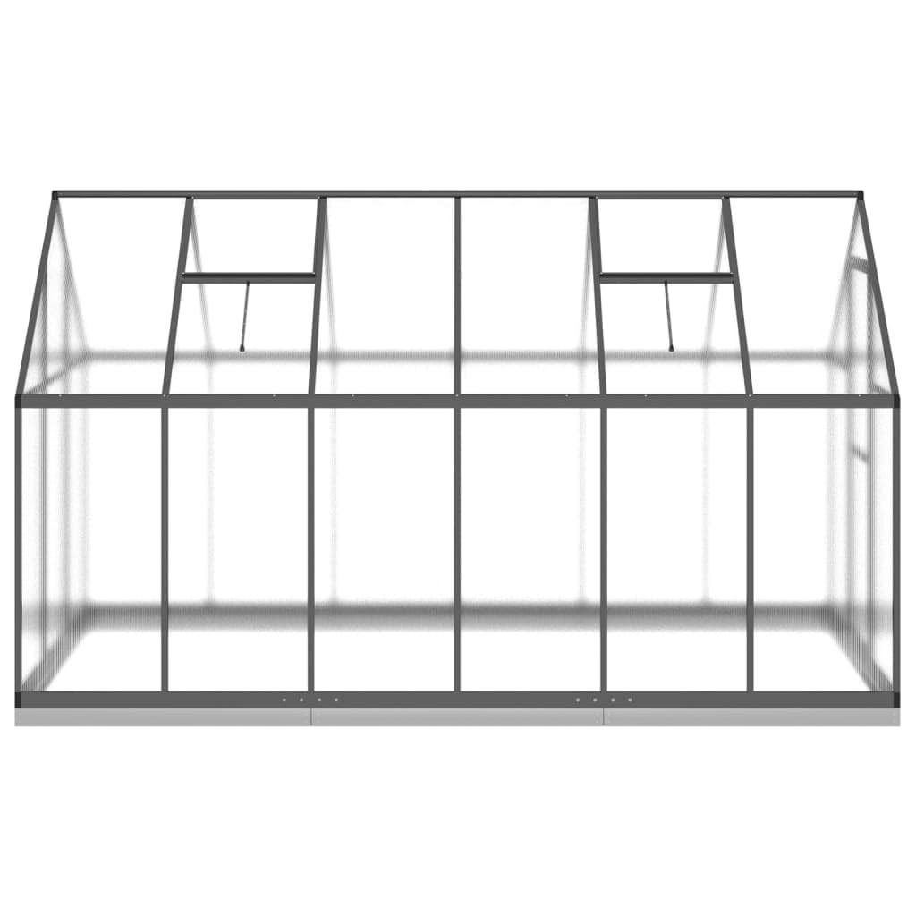 Homgoday Serra da Giardino, Telaio Serra con Base Antracite 334x169x202 cm in Alluminio, Arredo Serra Orto Serra da Balcone Serra per Orto Serra per Piante