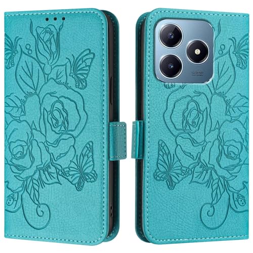 Étui rabat Realme C63 coque protection antichoc portefeuille cuir PU mince avec porte-cartes