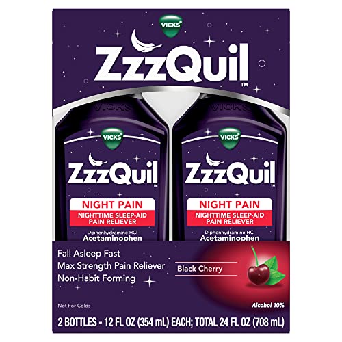 Vicks-ZzzQuil-Nighttime-Pain-Relief-Sleep-Aid-Liquid-Max-Strength-Pain-Reliever-Black-Cherry-Flavored-12-Fl-Oz-Pack-of-2