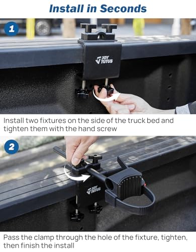 image for JOYTUTUS Truck Bed Bike Rack Mount, Bike Rack for Pickup Truck Bed, No