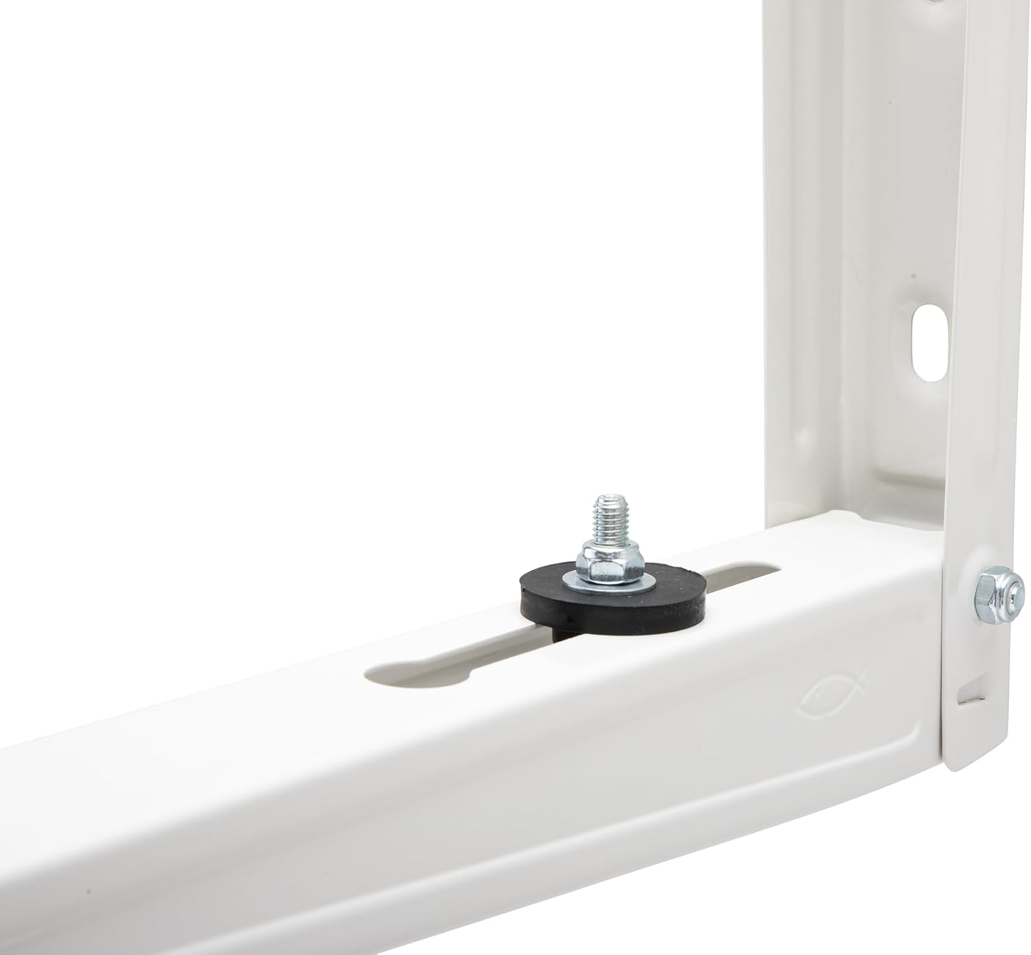 Fischer KLIMA KLIK 465 Outdoor Air Conditioning Brackets, Shelf Arm Length 465 mm, Includes Original Fischer Plugs and Anti-Vibration Feet