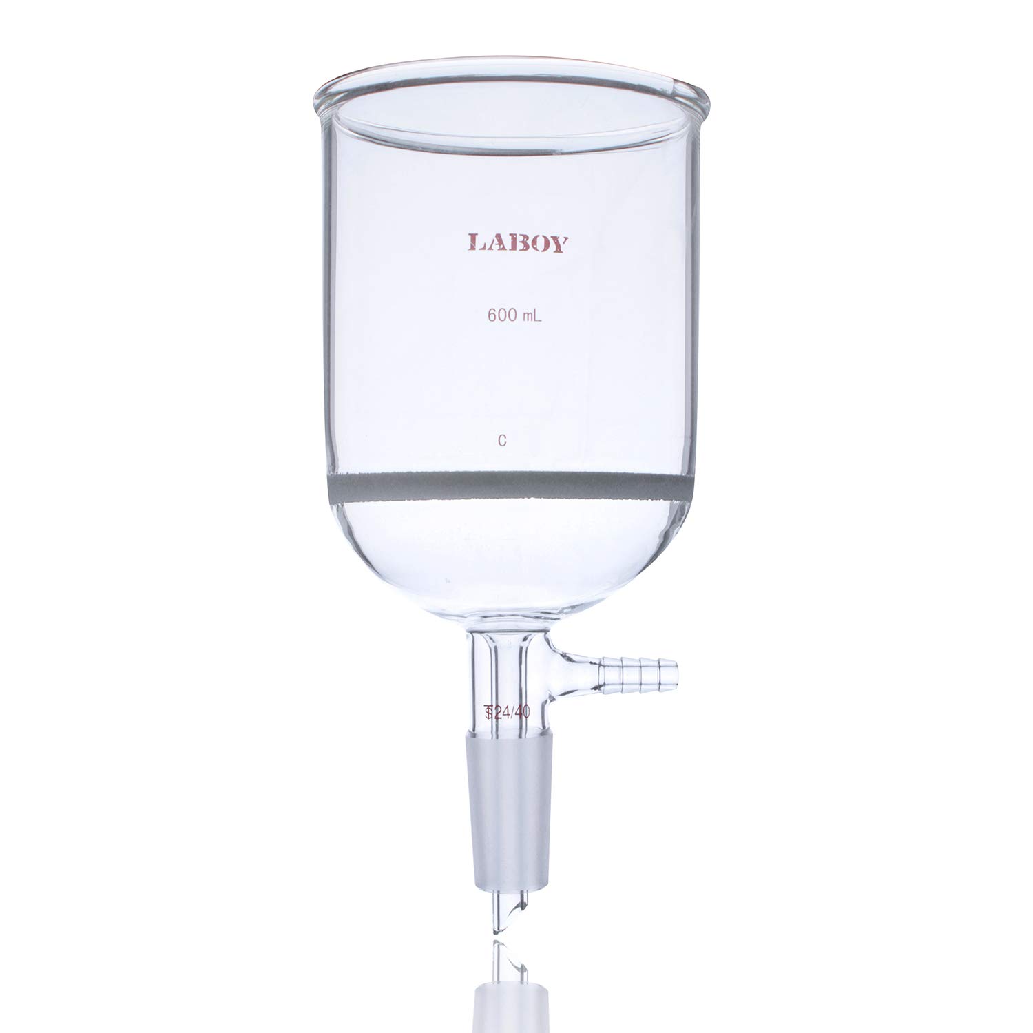 Laboy cristal Buchner embudo 600 ml con 24/40 conjunta y 90 mm disco diámetro grueso porosidad