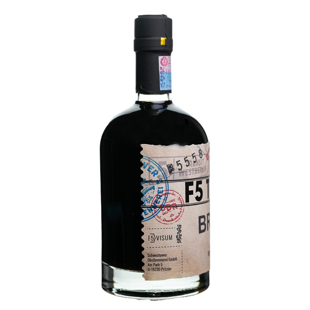 Brikett Lakritz Likör 6x0.5l (25% Vol) No. 5558 - RATION | Lakritzlikör | 6 Flaschen a 500ml | F5-Transit | Schwechower Brennerei (1229)