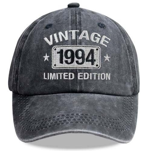 Vintage 1994 Limited Edition Hats for Men Women, 31th Birthday Decorations, Adjustable Embroidered 31 Year Old Baseball Cap Retirement Gifts for Dad Mom Black