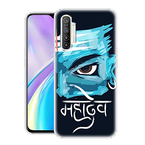 Image of Fashionury inchMAHADEV FACE Soft Silicon Lightweight Slimfit Printed Back Cover for Realme XT