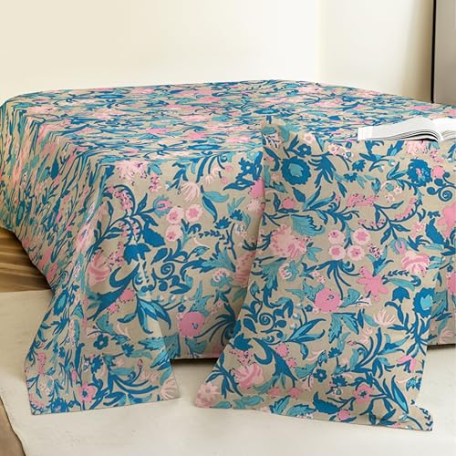 Image of Weave & Decor Cotton Bedsheet for Single Bed 90x60 Inches Soft and Breathable, Includes 1 Pillow Cover 20x30 Inches