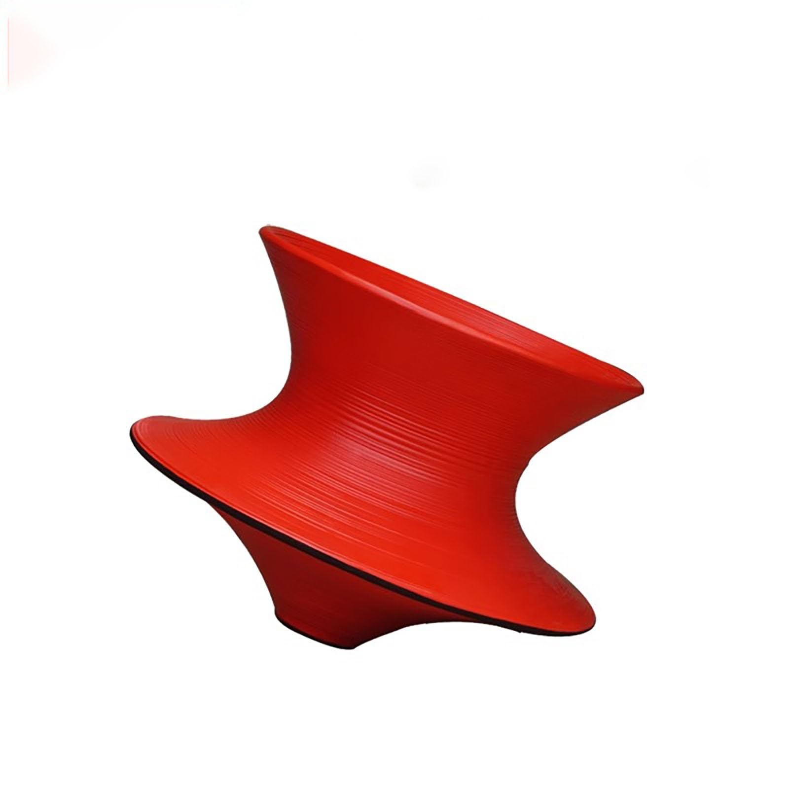 MTSYXYM Modern Red Fiberglass Rotating Gyro Spun Chair, 360 Swivel, Indoor/Outdoor, 220 lbs Capacity