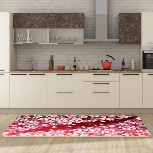 Tapete de cocina absorbente y lavable con estampado floral 3