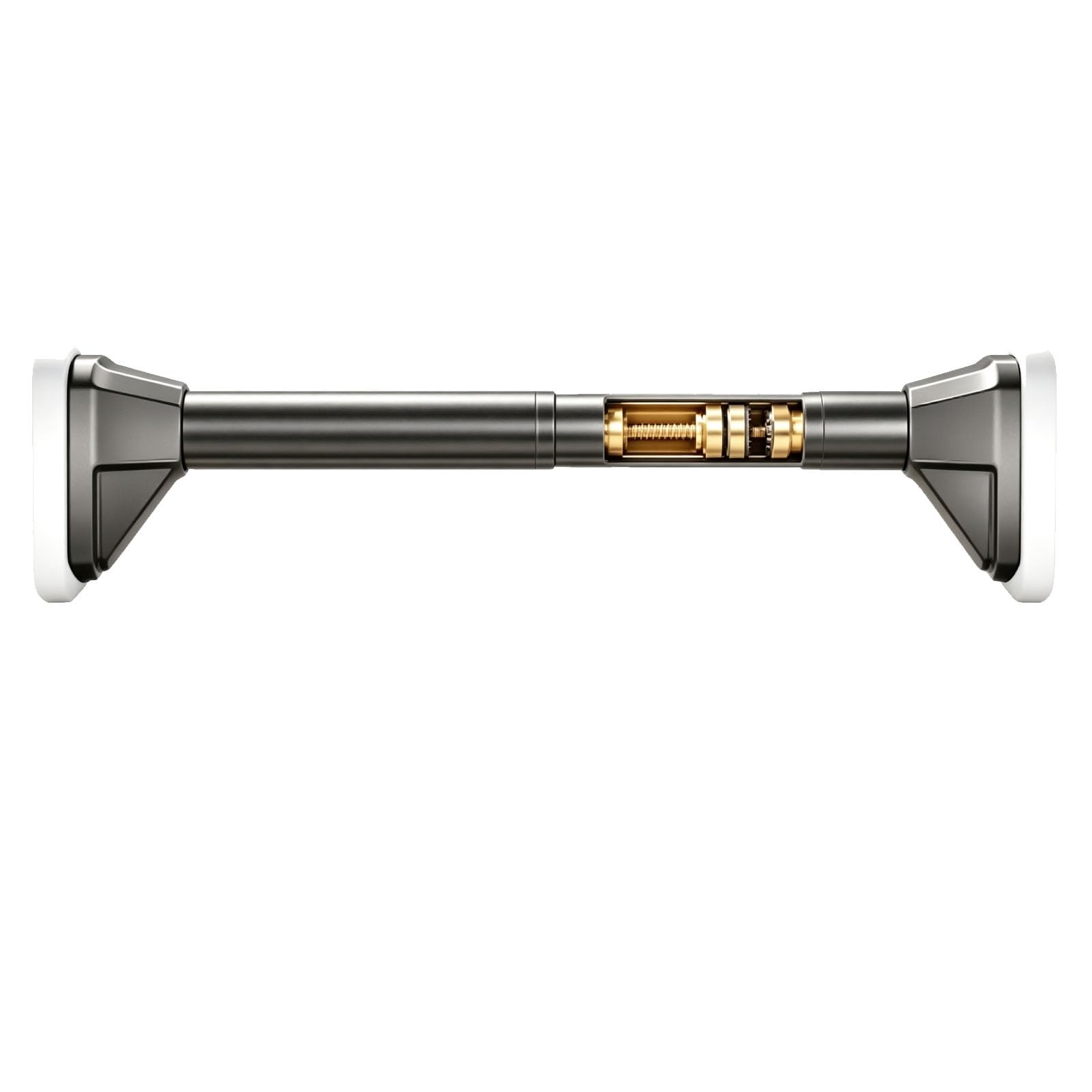 Stainless Steel Anti Slip Adjustable Tension Shower Curtain Rod, Curtain Rods No Drilling, for Bathroom, Closet, Window, Divide(Grey,230-270cm/71-106in)