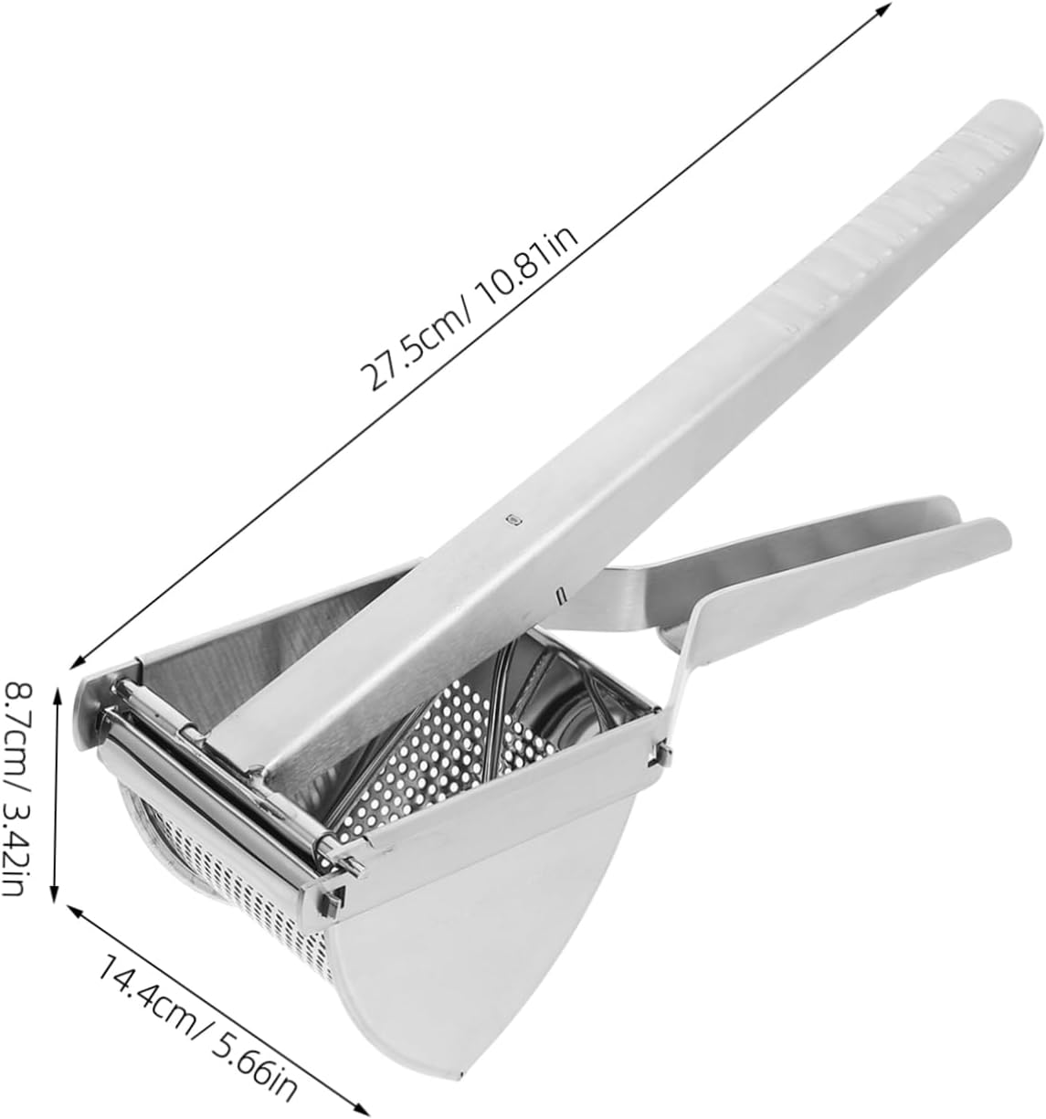 BESTOYARD Masher Tool for Potatoes Beans Plantains Fruit Press Stainless Steel Compact Portable for Kitchens
