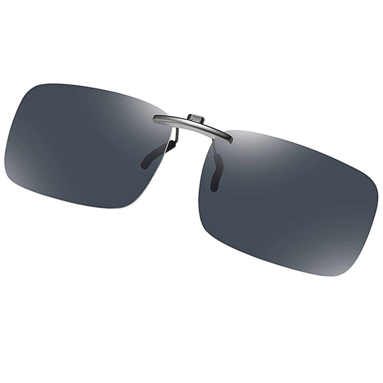 Photo 1 of FF FRAZALA Polarized Clip On Sunglasses Rimless Non-flip Design UV Protection Sunglasses for Prescription Glasses (Black,Medium)