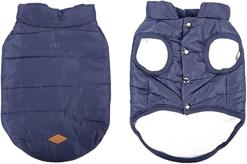 Miniatura 2 de Abrigo cálido para perro, chaqueta resistente al viento para perro, abrigos de invierno de forro polar para perro, ropa de perro de color sólido,