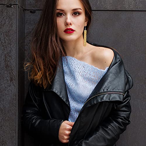 Stainless Steel 25 Pairs Faux Leather Earrings Teardrop Dangle Earrings Lightweight Leaf Earrings For Valentine's Day (Beautiful Style) #TOP6