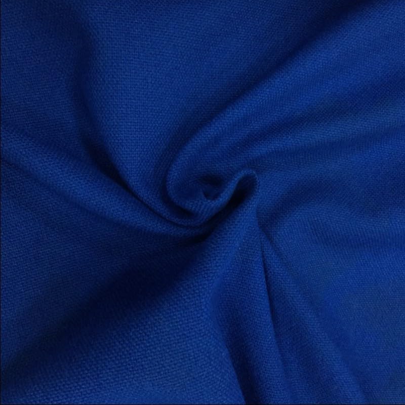 EU Fabrics - Tessuto oscurante ignifugo, tessuto acustico per tappezzeria, fodere per cuscini e pouf, 70% poliestere oscurante, al metro (blu reale, tagliato al metro)