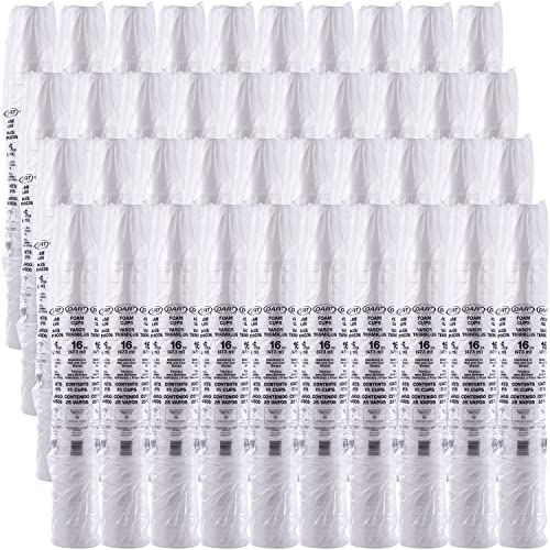 Dart 16oz Foam Cups, Case Of 1000ct, 16J16
