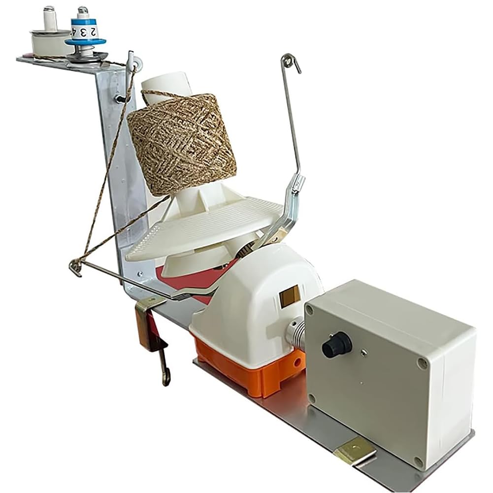 Bobinador eléctrico de bolas de hilo – Bobinador automático de hilo con capacidad de 500 g para ganchillo y tejer, fácil de usar para hilo de metal, lana, cuerda, nailon