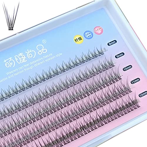 9/10/11/12mm 5 Different Length In One Tray Individual Eyelashes Kit Fish Tail 0.07C Natural Look Eye Lashes Extension Grafting Lashes