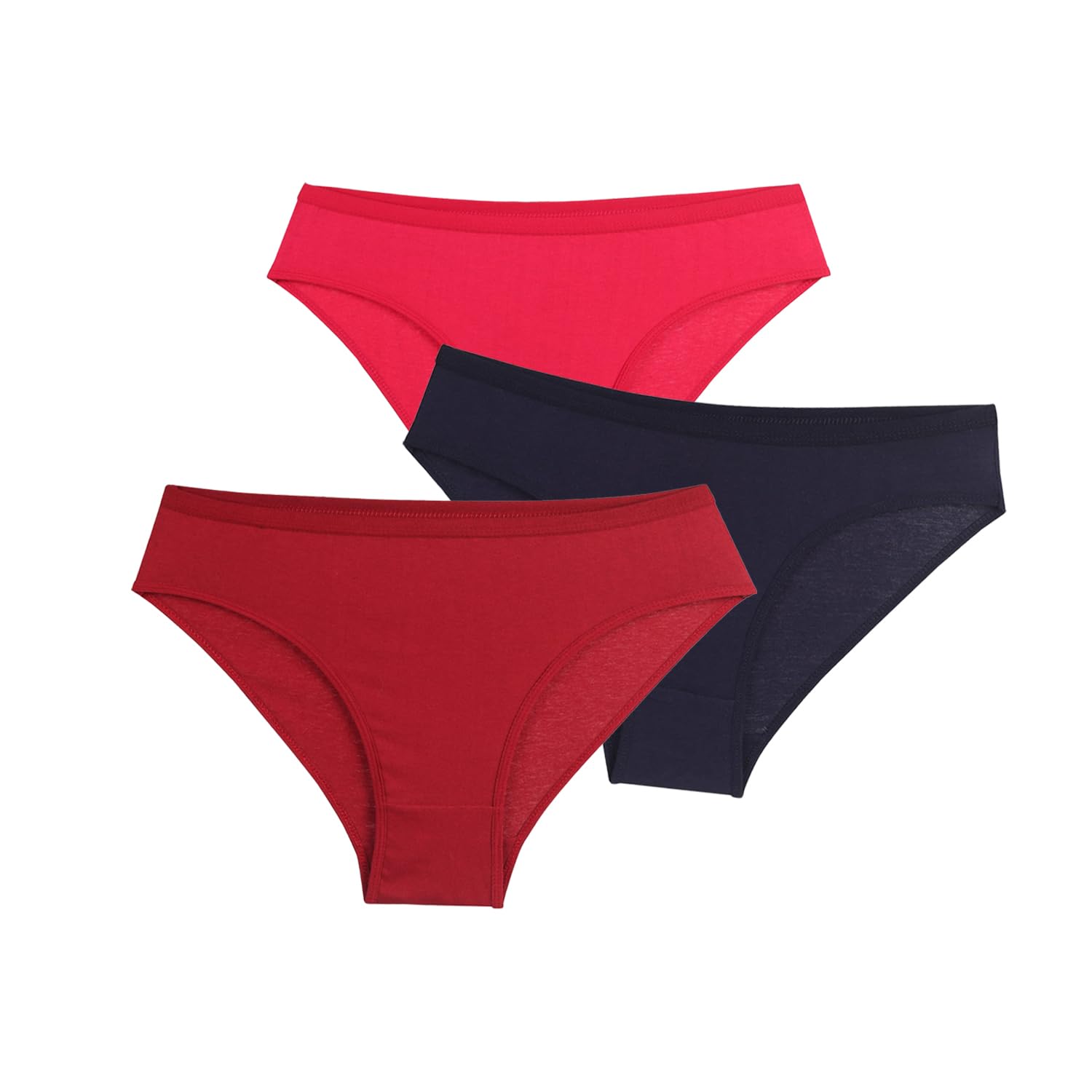 aj fashions Women's Mid Elastic Waist Plain/Solid Pure Cotton Panty for Ladies & Girls-picture-17