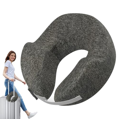 SVFOEBJM Almohada de Viaje de Espuma viscoelástica, cojín ergonómico Ajustable en Forma de U - Almohada Cervical para Viajes, Aviones, Camping, Cama, Silla, Dormir