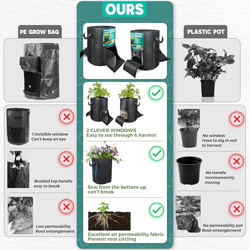4PCS 20-Gallon Potato Grow Bags