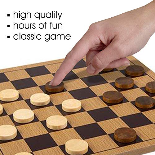 Juego de Mesa Gamie Damas de Madera 10 pulgadas miniatura 4