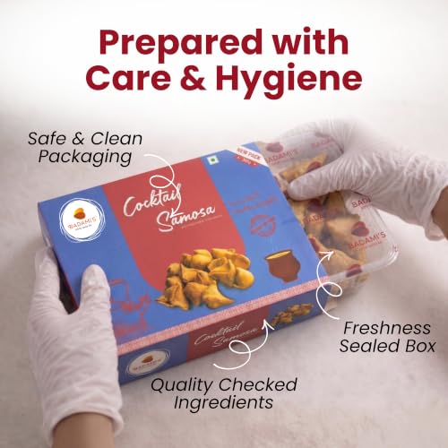 Image of Badami's Cocktail Samosa 300g with Complimentary Rakhi | Crunchy & Delicious Mini Samosa Snack | Traditional Indian Namkeen | Raksha Bandhan Gift Pack | Festive Combo