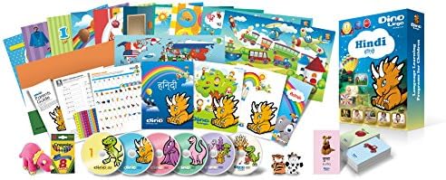Hindi for Kids Deluxe set, Hindi Language Learning Dvds, Books, Posters and Flashcards for Children