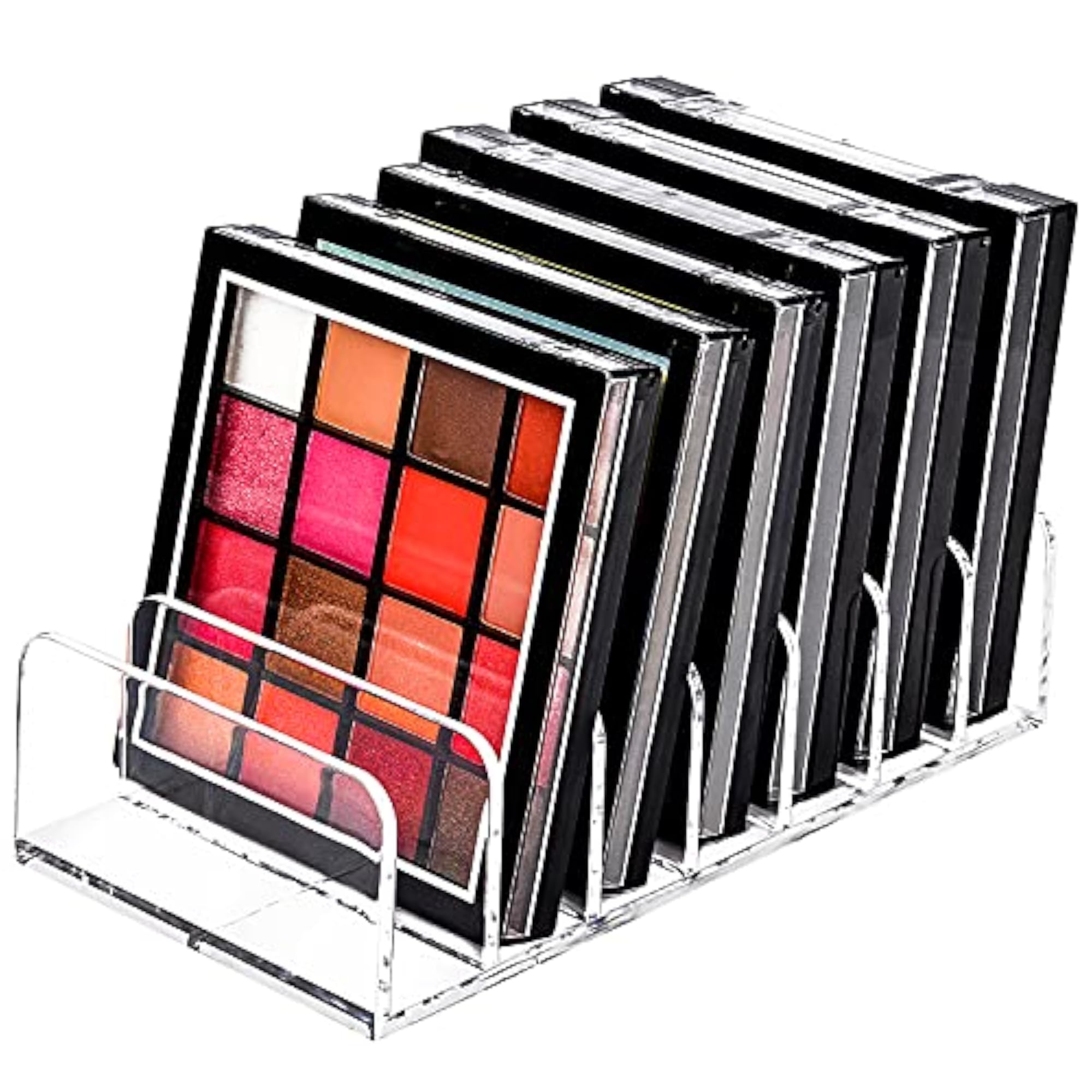 Palette Organizer, 7-Section Divided Plastic Makeup Organizer
