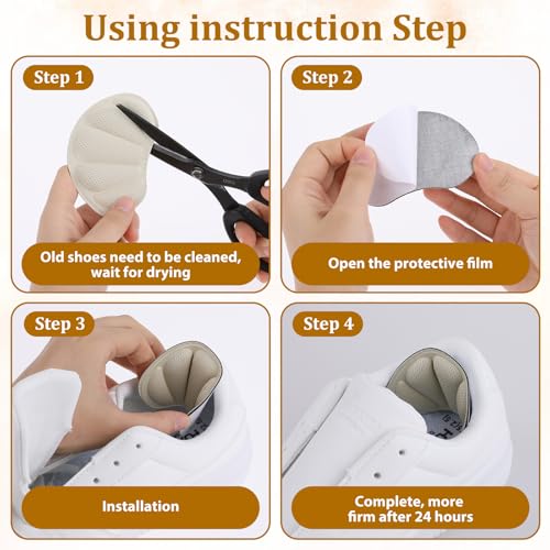Image of ElevateTech 2 Pairs Shoe Filler for Loose Shoes, Anti Slip Strip Shoe Inserts Fit Shoes Insole Comfort Toe Cushions Prevent Heel Sliping Toe Inserts for Shoe Too Big